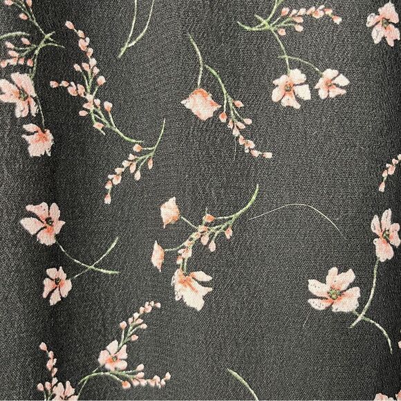 Time & Tru Floral Long Sleeve Flowy Dress Black and Pink Size XL - Picture 5 of 5